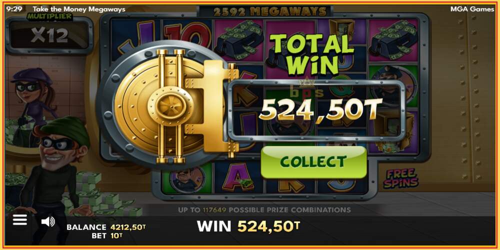 Spil slot Take the Money Megaways