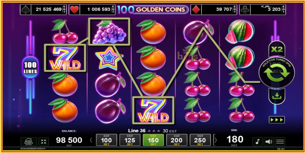 Игровой слот 100 Golden Coins