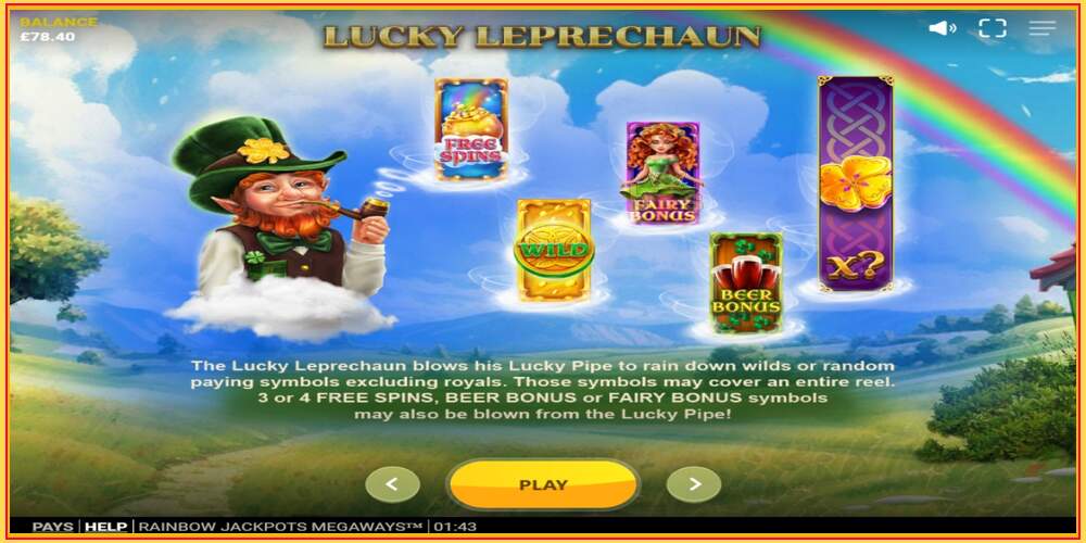 Khe trò chơi Rainbow Jackpots Megaways