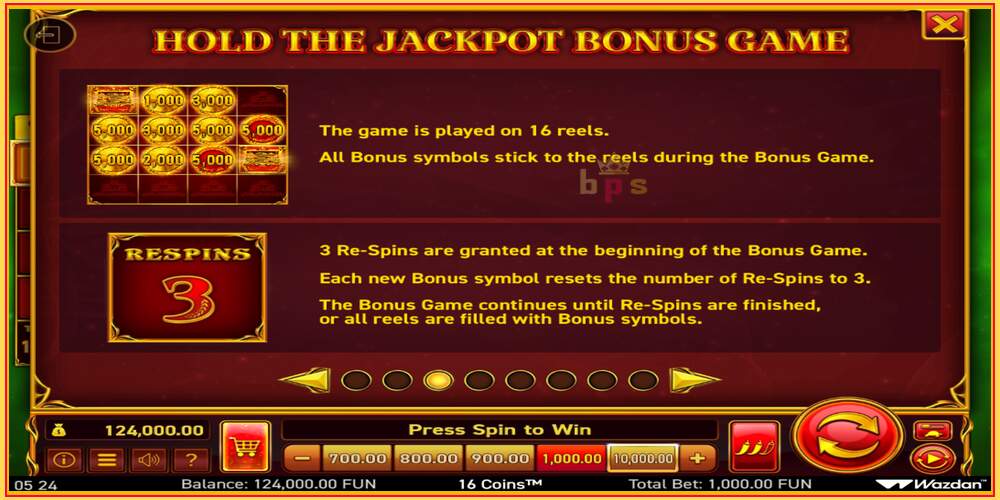 Khe trò chơi 16 Coins Score The Jackpot