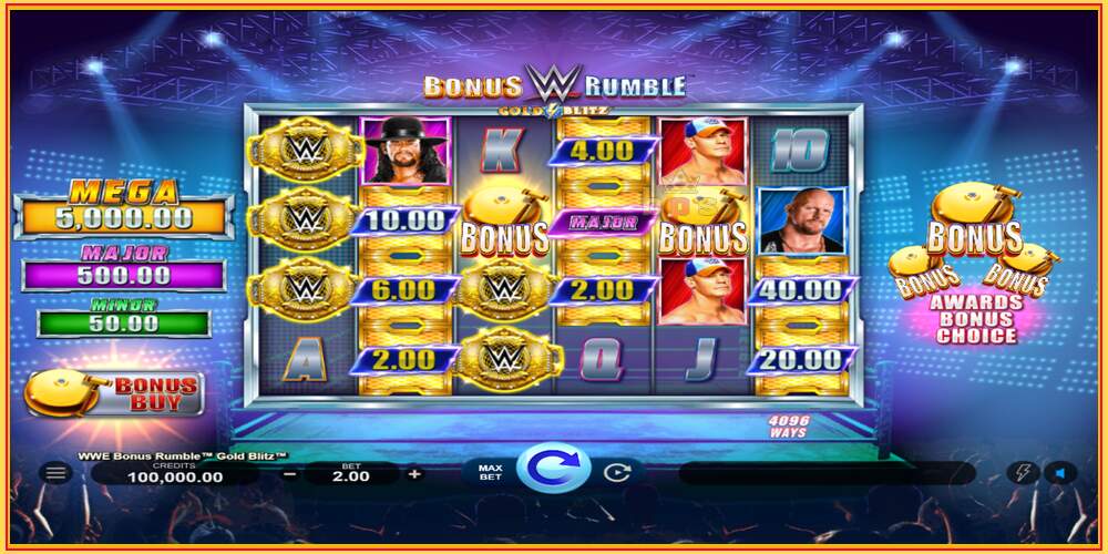 Game slot WWE Bonus Rumble Gold Blitz