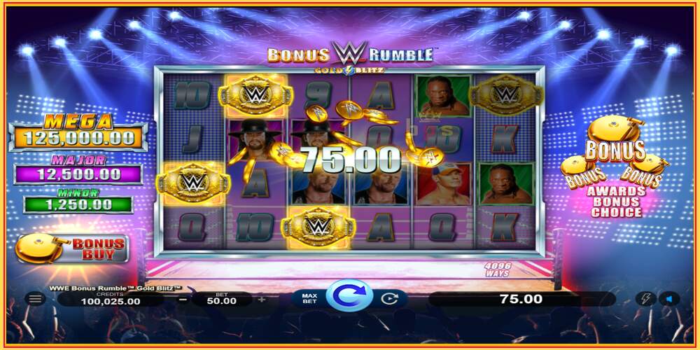 Game slot WWE Bonus Rumble Gold Blitz