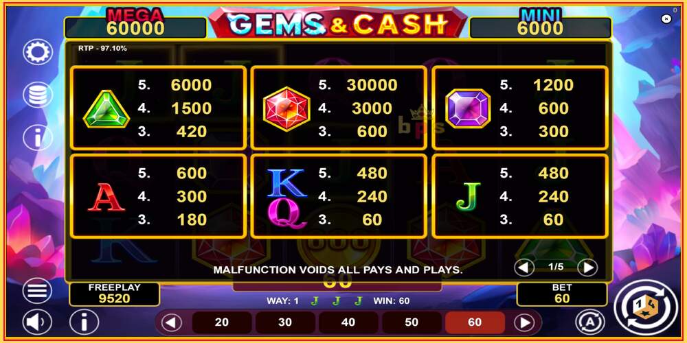 Gniazdo do gry Gems & Cash