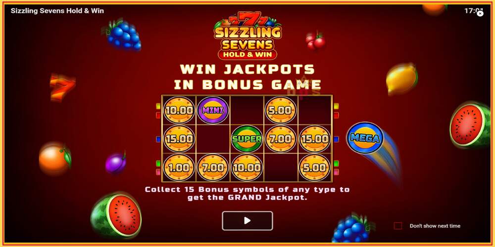 Pelipaikka Sizzling Sevens Hold & Win