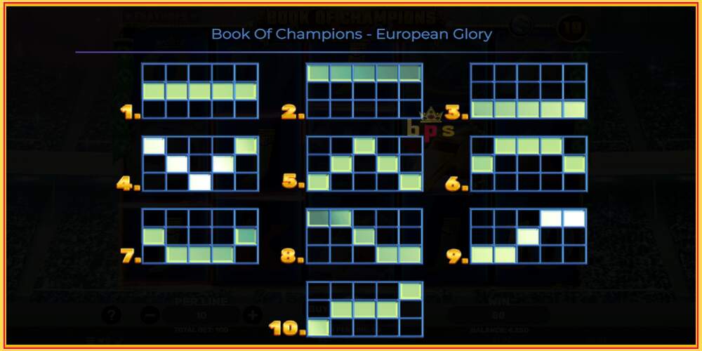 Game slot Book of Champions - European Glory