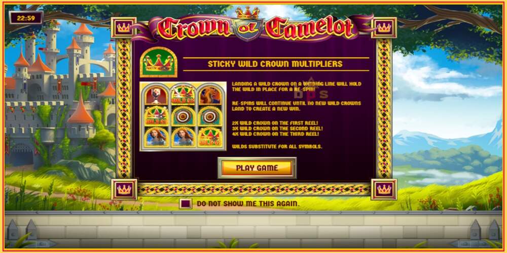 Game slot Crown of Camelot