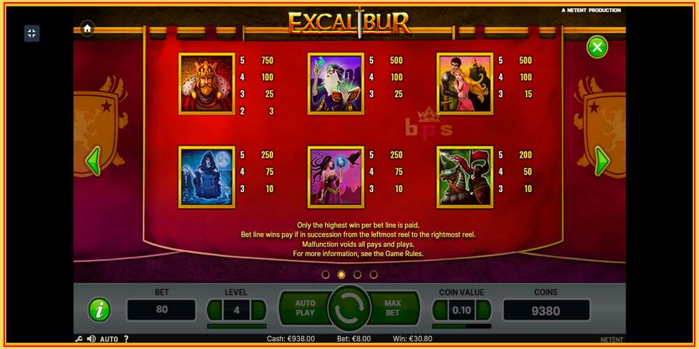 Игровой слот Excalibur