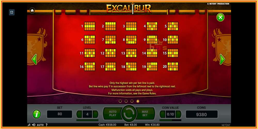 Игровой слот Excalibur