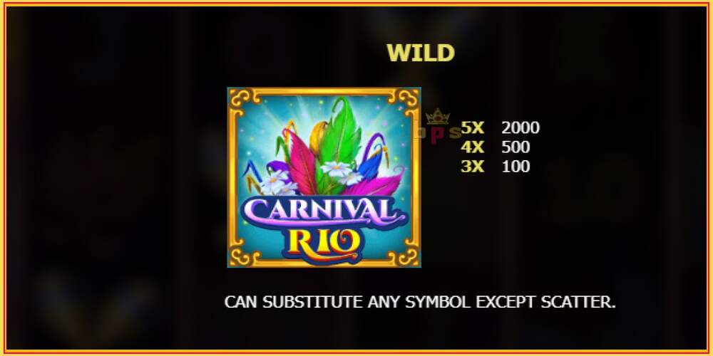 Khe trò chơi Carnival Rio