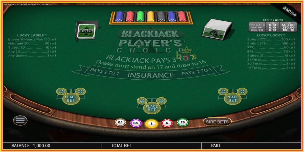 Khe trò chơi Blackjack Players Choice