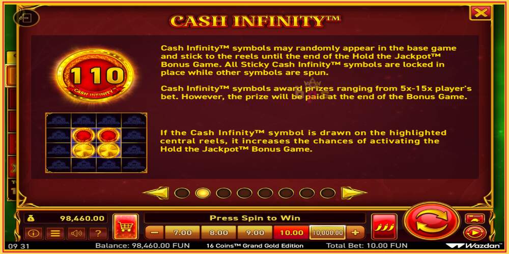 Khe trò chơi 16 Coins Grand Gold Edition Score The Jackpot