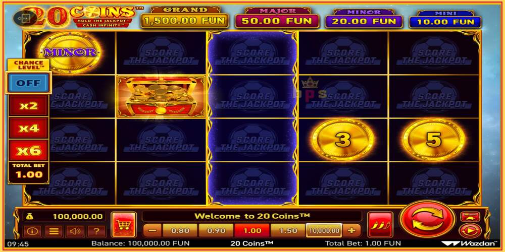 Khe trò chơi 20 Coins Score The Jackpot