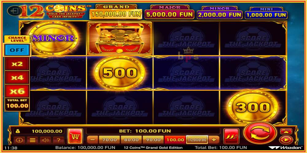 Khe trò chơi 12 Coins Grand Gold Edition Score The Jackpot