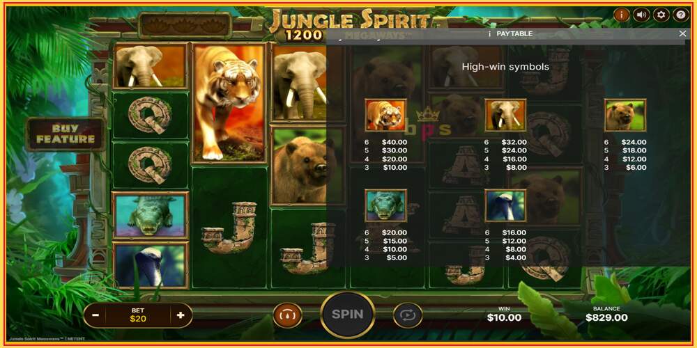 ゲームスロット Jungle Spirit Megaways