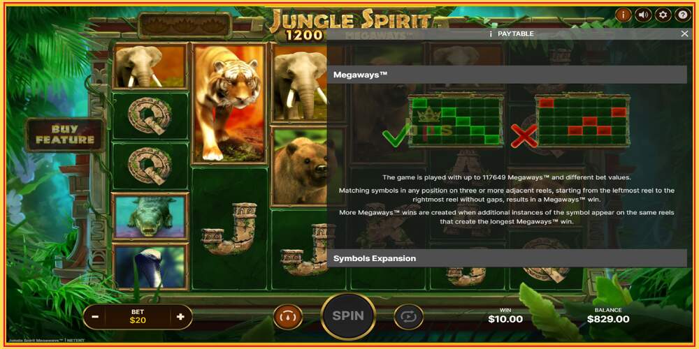 ゲームスロット Jungle Spirit Megaways