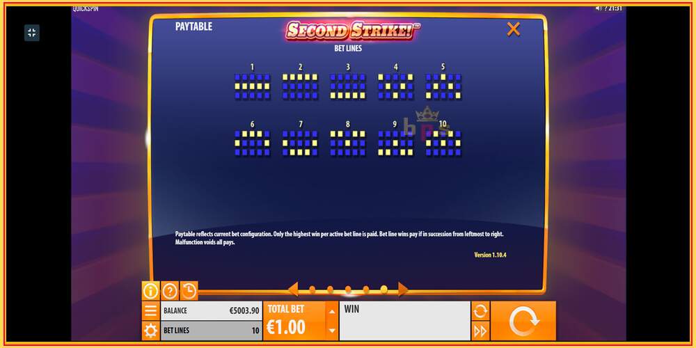 Игровой слот Second Strike