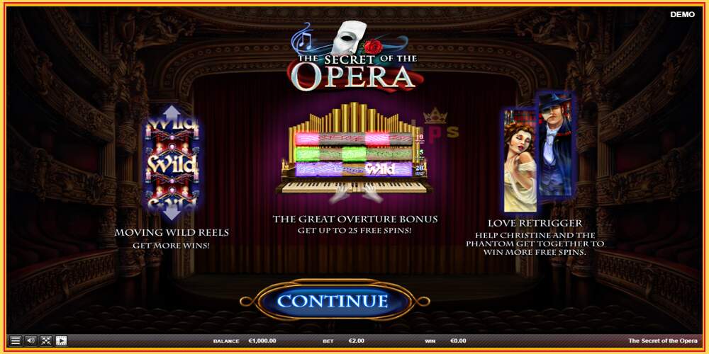 Игровой слот The Secret of the Opera