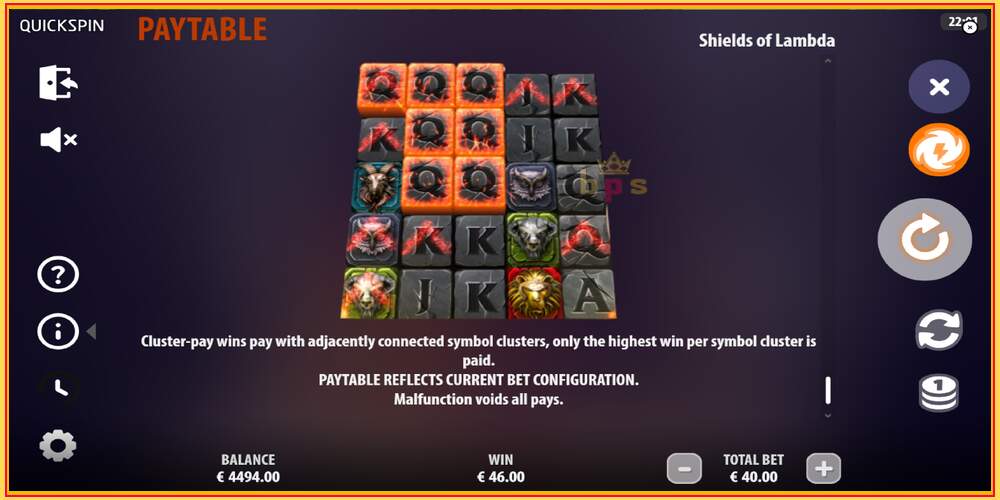 Slot di gioco Shields of Lambda