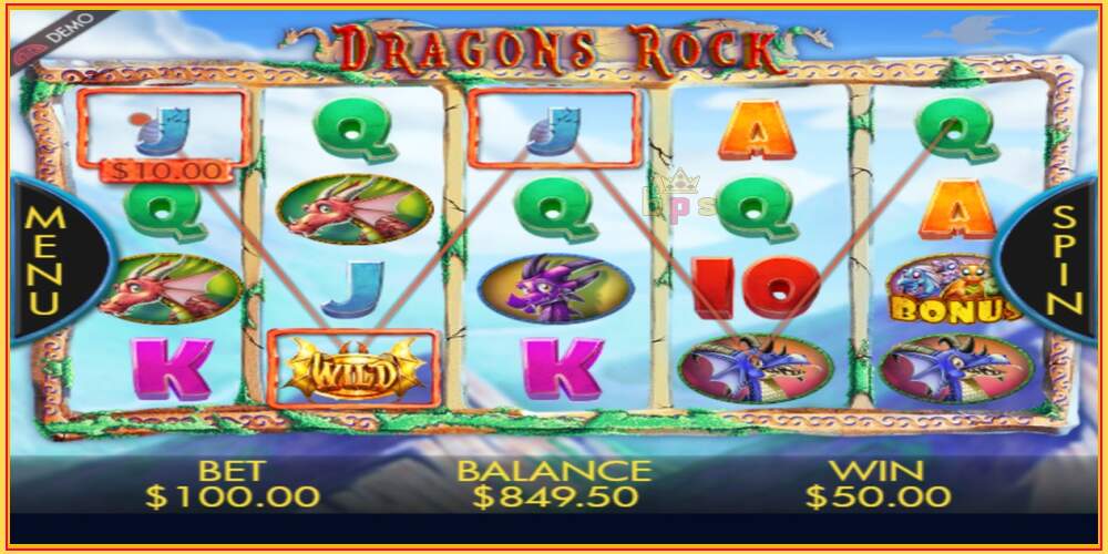 Игровой слот Dragons Rock