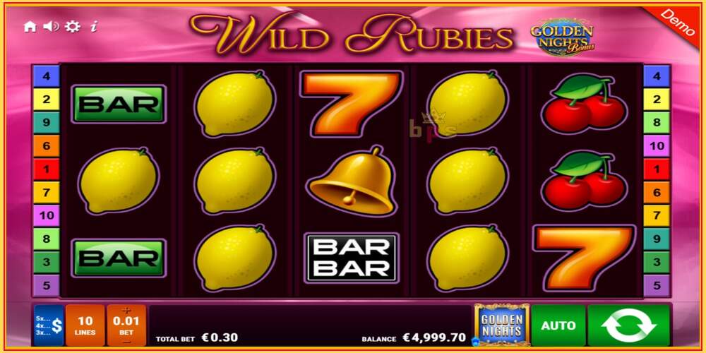 Игровой слот Wild Rubies Golden Nights