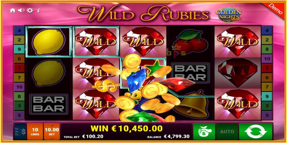 Игровой слот Wild Rubies Golden Nights