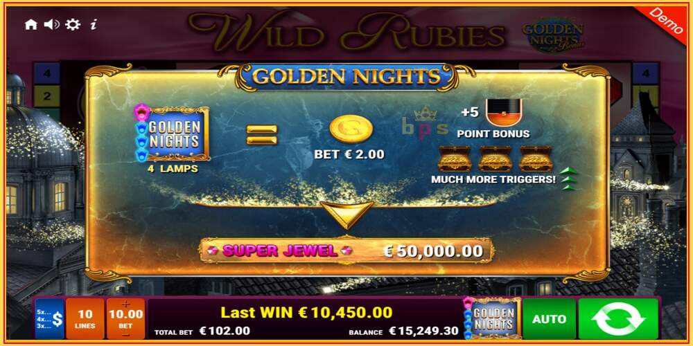 Игровой слот Wild Rubies Golden Nights