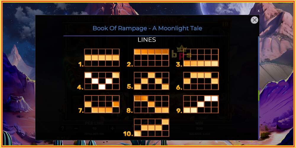 თამაშის სლოტი Book of Rampage - A Moonlight Tale