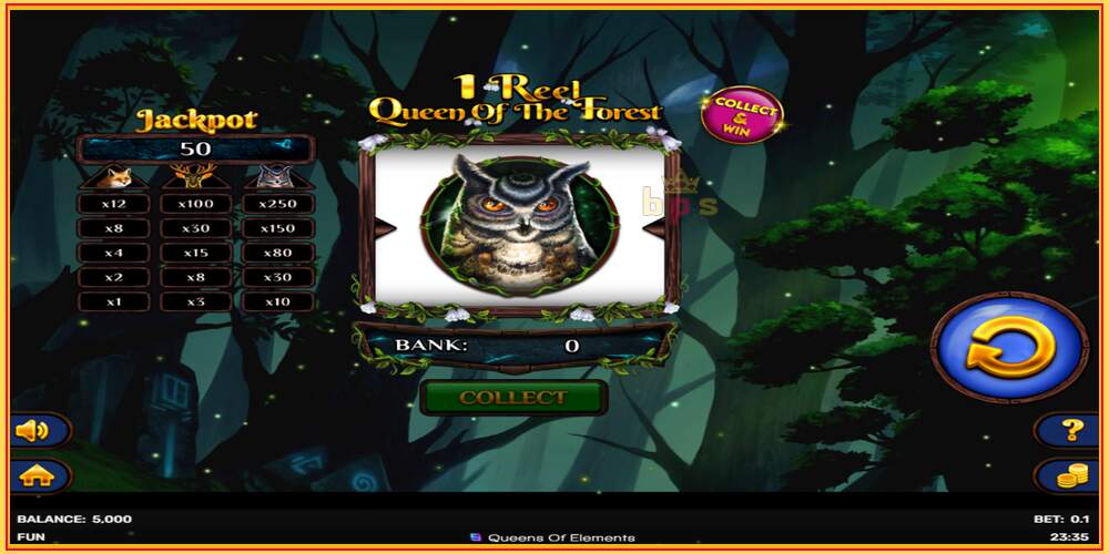 Slot de joc 1 Reel Queen of the Forest