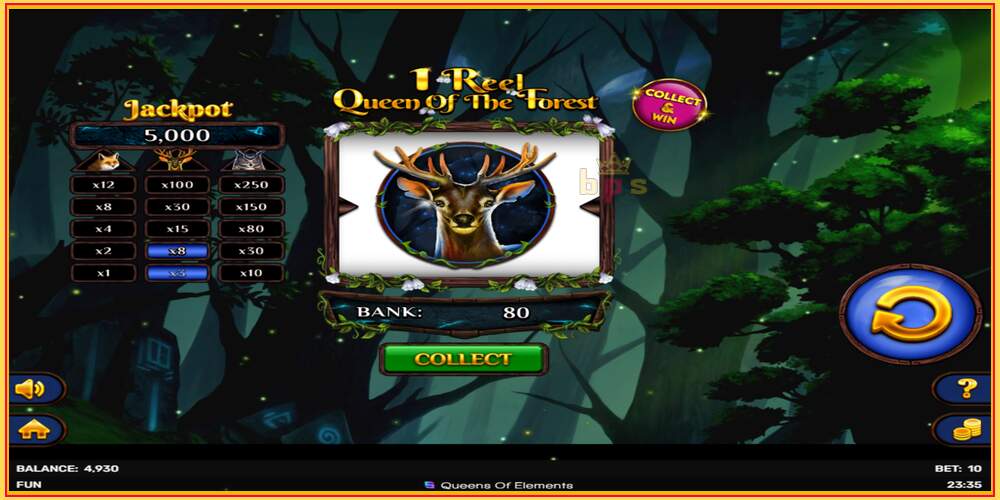 Slot de joc 1 Reel Queen of the Forest