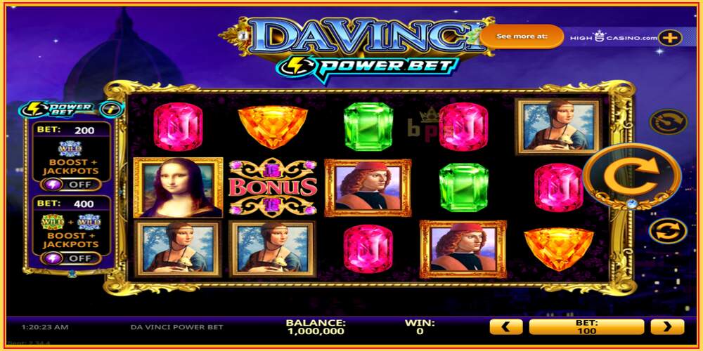 Gniazdo do gry Da Vinci Power Bet