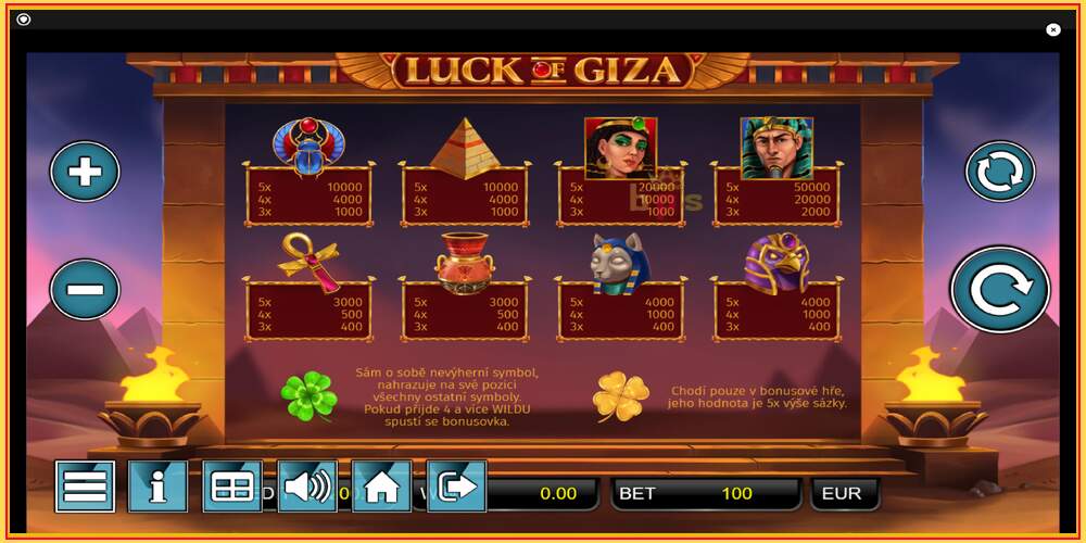 Oyun yuvası Luck of Giza