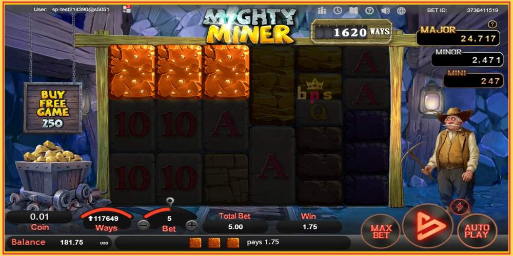 Слот за игра Mighty Miner