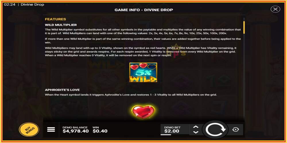 Game slot Divine Drop