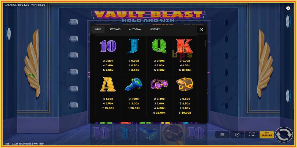 Ковокии бозӣ Vault Blast Hold and Win