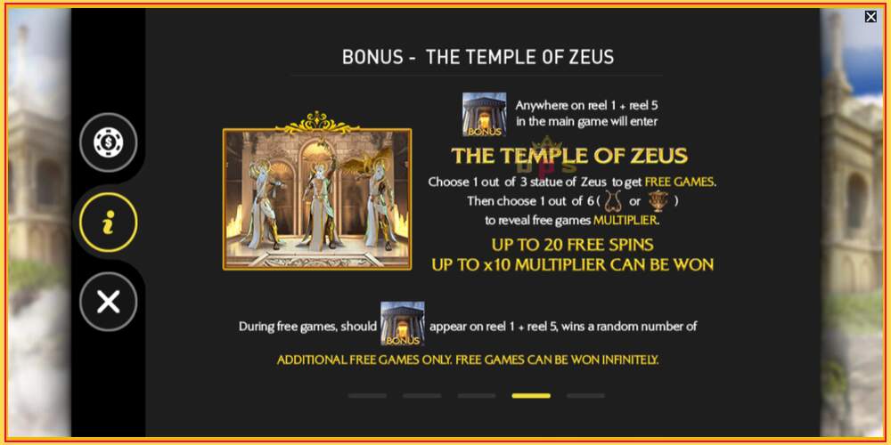 Игровой слот Zeus King of Gods