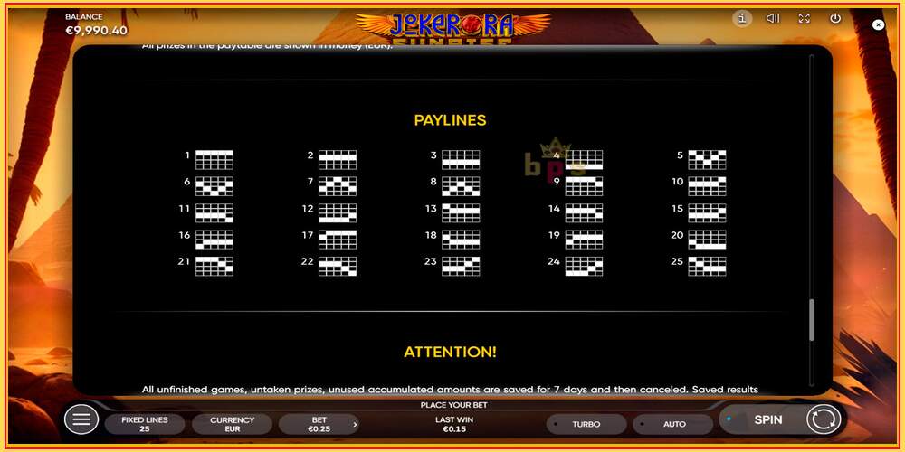 Spil slot Joker Ra: Sunrise