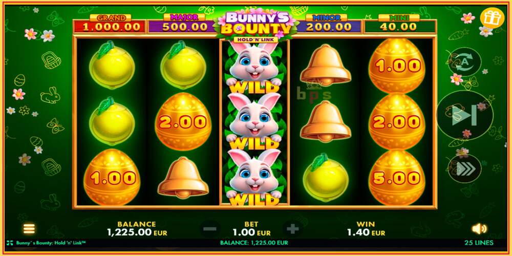 Слот за игра Bunnys Bounty: Hold N Link