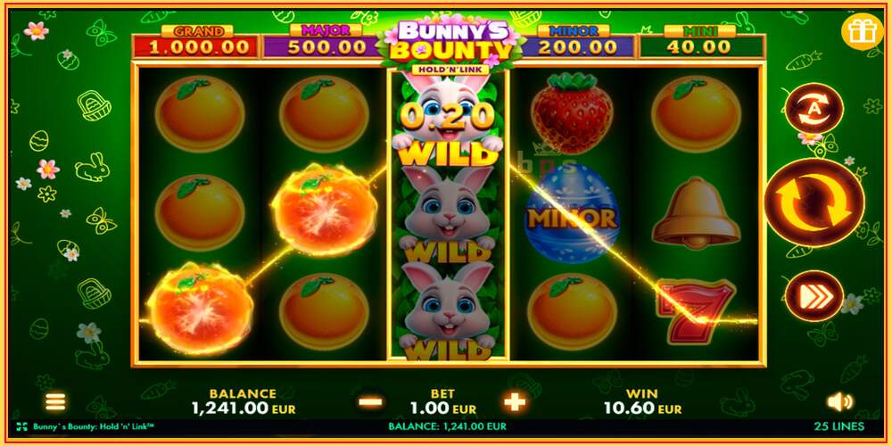 Слот за игра Bunnys Bounty: Hold N Link