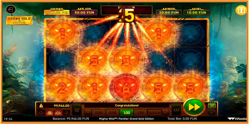 Spēles slots Mighty Wild: Panther Grand Gold Edition