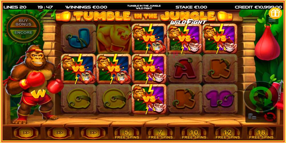 Spēles slots Tumble in the Jungle Wild Fight