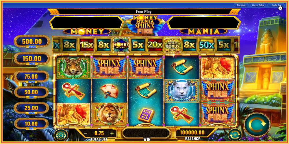 Oyun yuvası Money Mania Sphinx Fire