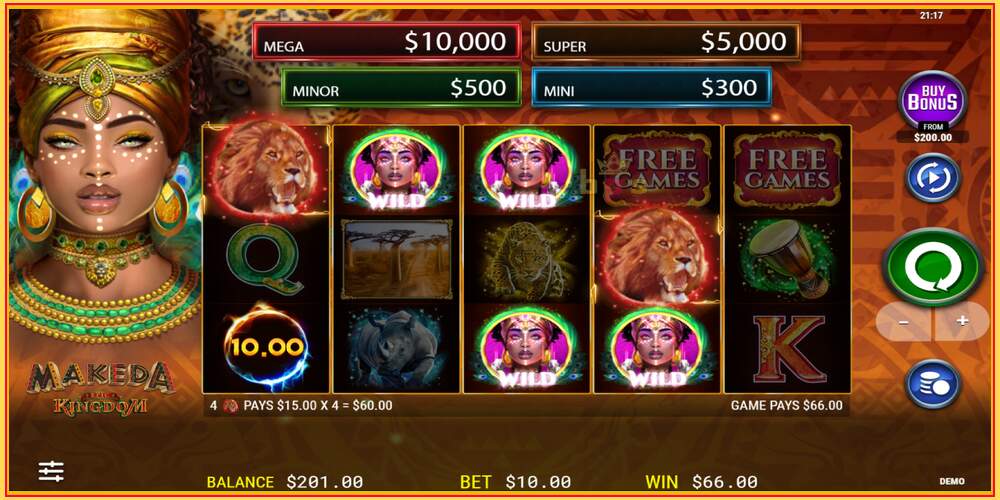 Slot di gioco Makeda Epic Kingdom