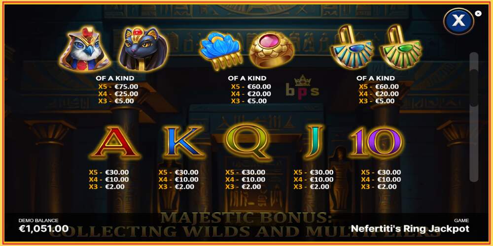 Oyun yuvası Nefertitis Ring Jackpot