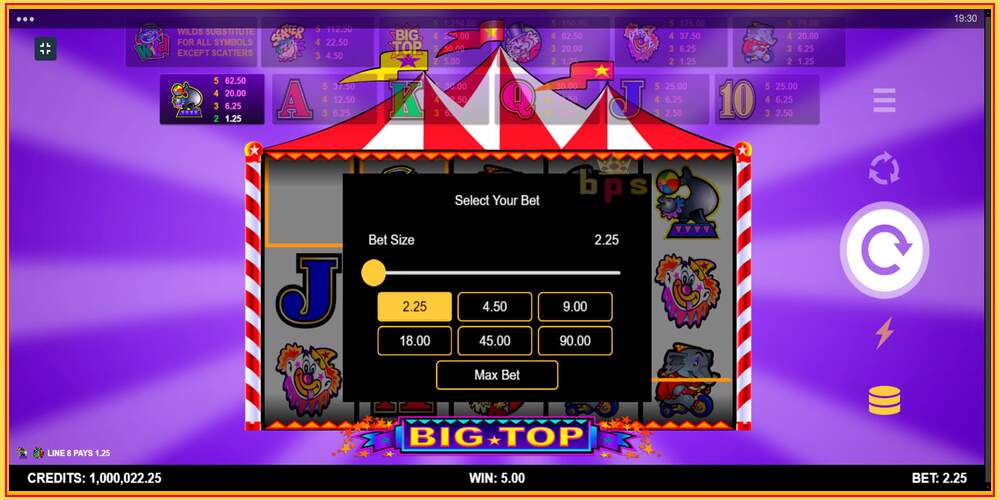 Игровой слот Big Top