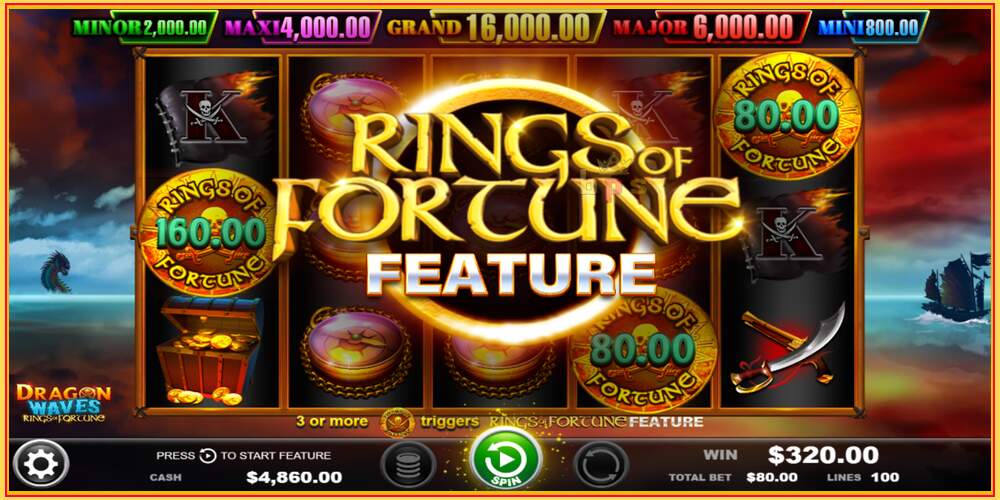 រន្ធហ្គេម Dragon Waves - Rings of Fortune