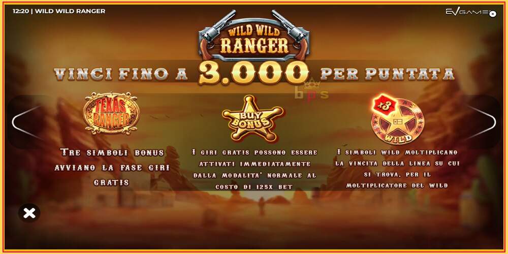 Khe trò chơi Wild Wild Ranger