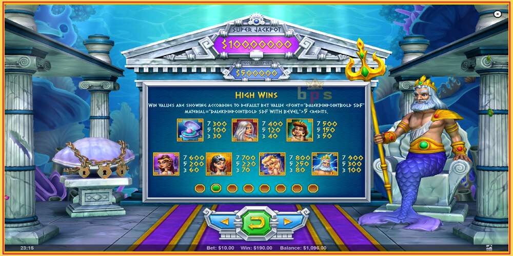 Slot de xogo Tritons Secret