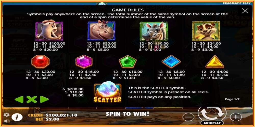 Game slot Animal Magic 1000