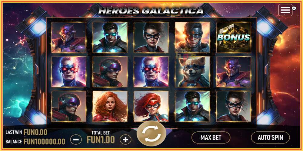 فتحة اللعبة Heroes Galactica