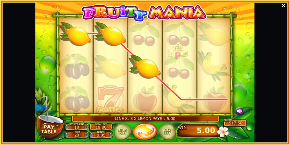 Игровой слот Fruity Mania